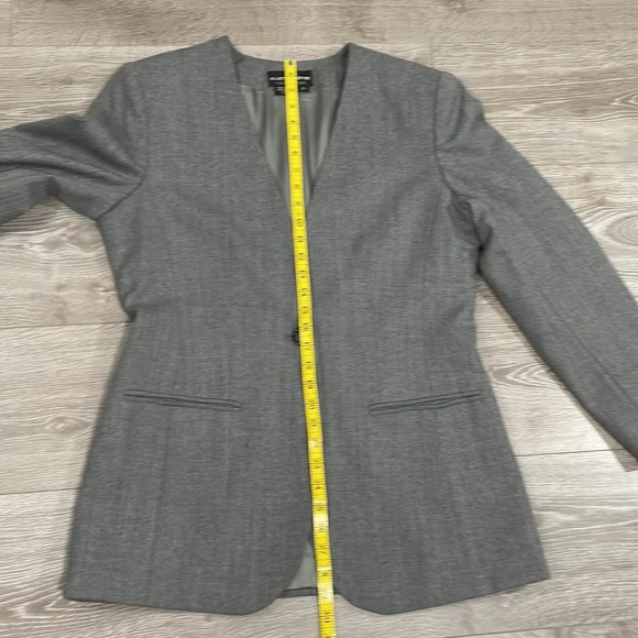 Vintage Liz Claiborne Collection Wool Single Button Gray Blazer Suit Jacket 10 - Picture 15 of 15